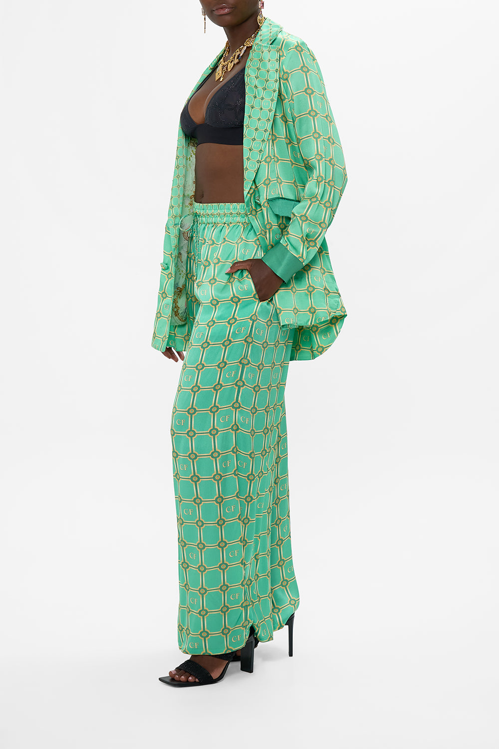 The CAMILLA STRAIGHT LEG PANT PESTANA PANORAMA in our  print.
