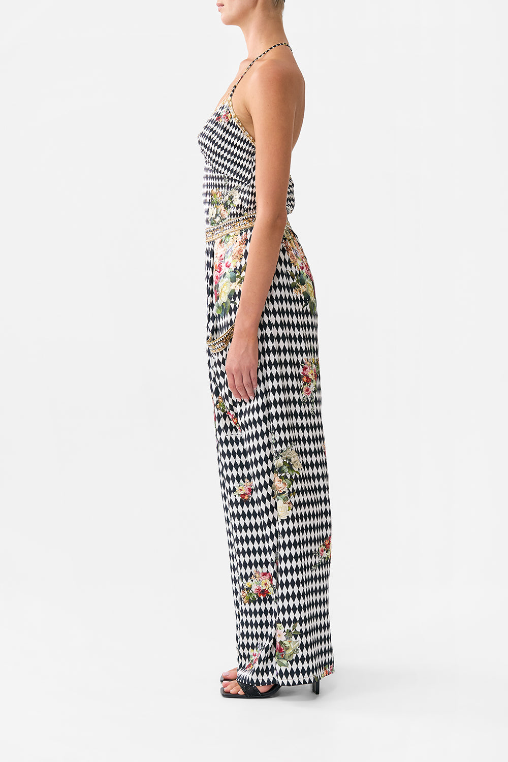 WIDE LEG TROUSER WITH FRONT POCKETS ROCOCO GLOW