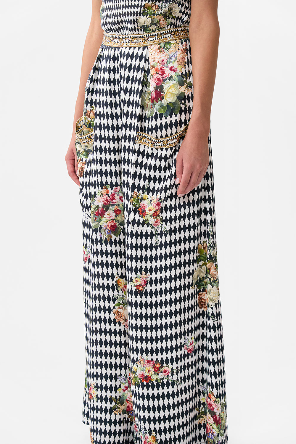 WIDE LEG TROUSER WITH FRONT POCKETS ROCOCO GLOW