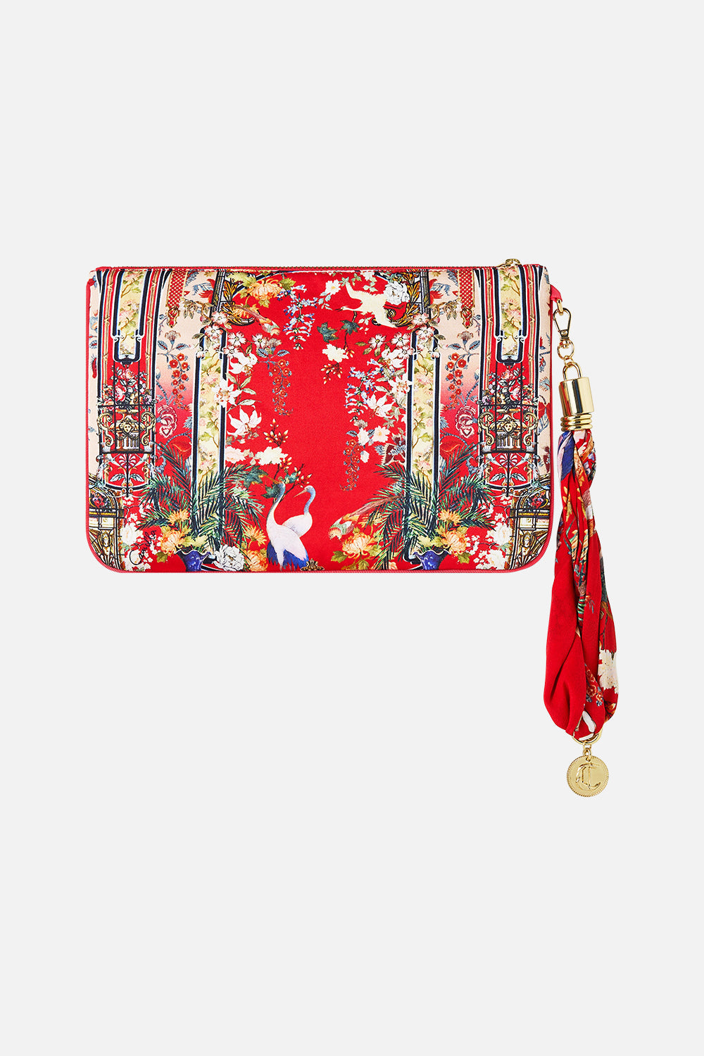 The CAMILLA SCARF CLUTCH LISBOA LUXE in our  print.