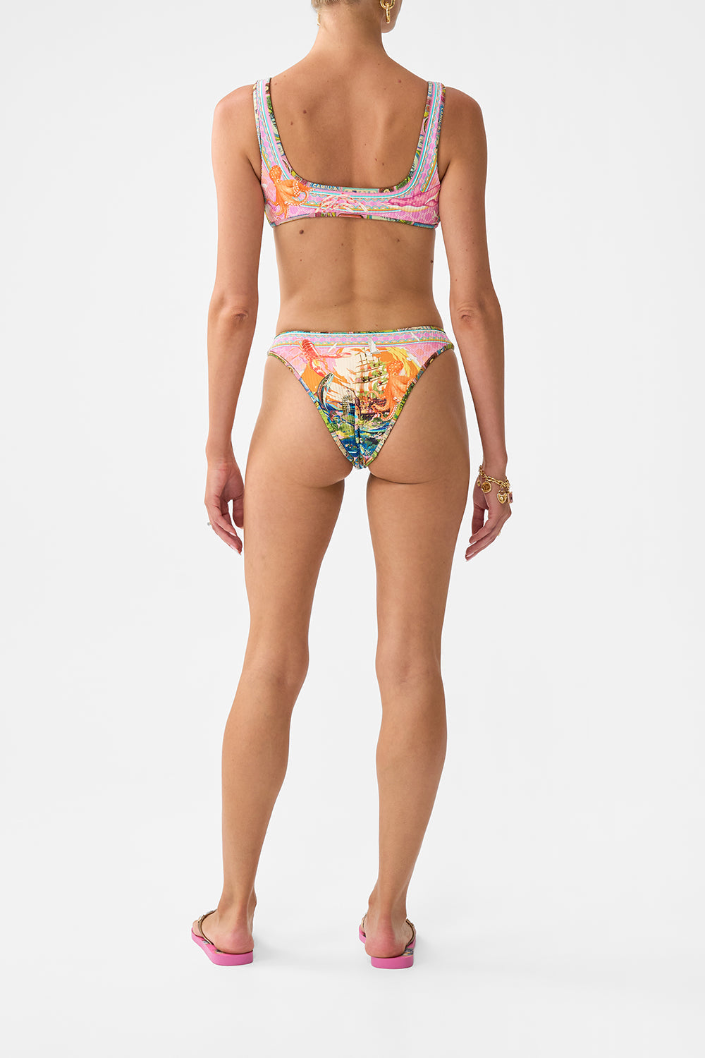 The CAMILLA BIND EDGE REVERSIBLE PANT SALTY SPLENDOUR in our  print.