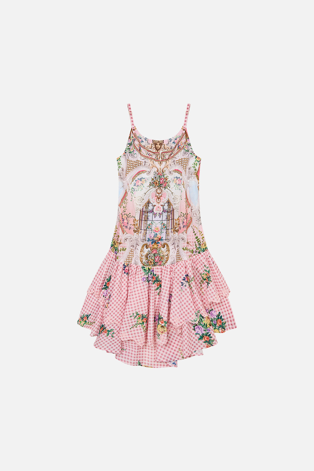 KIDS TIERED HIGH LOW DRESS 4-10 LISBON LULLABY