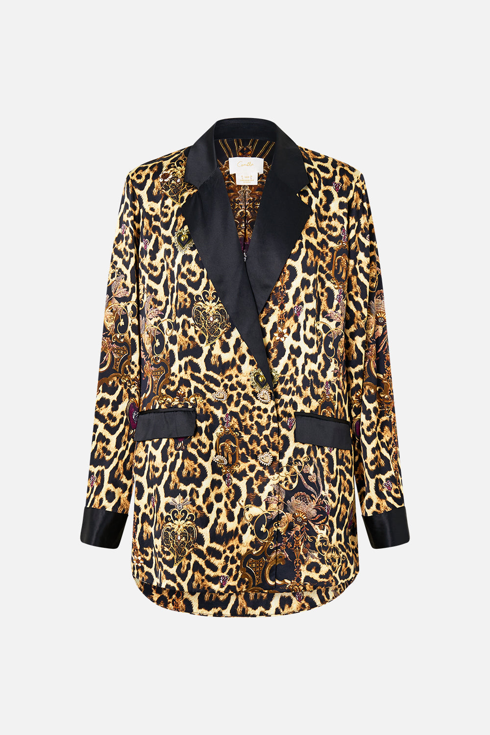 The CAMILLA DOUBLE BREASTED SOFT JACKET SAINTS AND SISTERS in our  print.