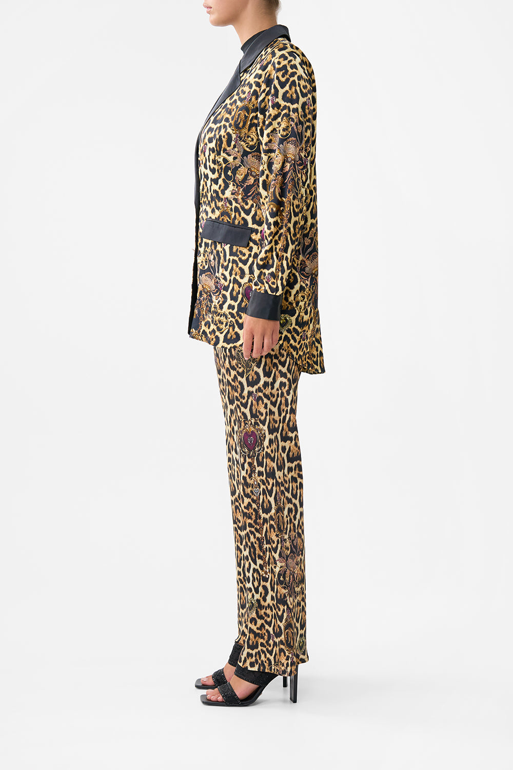 The CAMILLA DOUBLE BREASTED SOFT JACKET SAINTS AND SISTERS in our  print.
