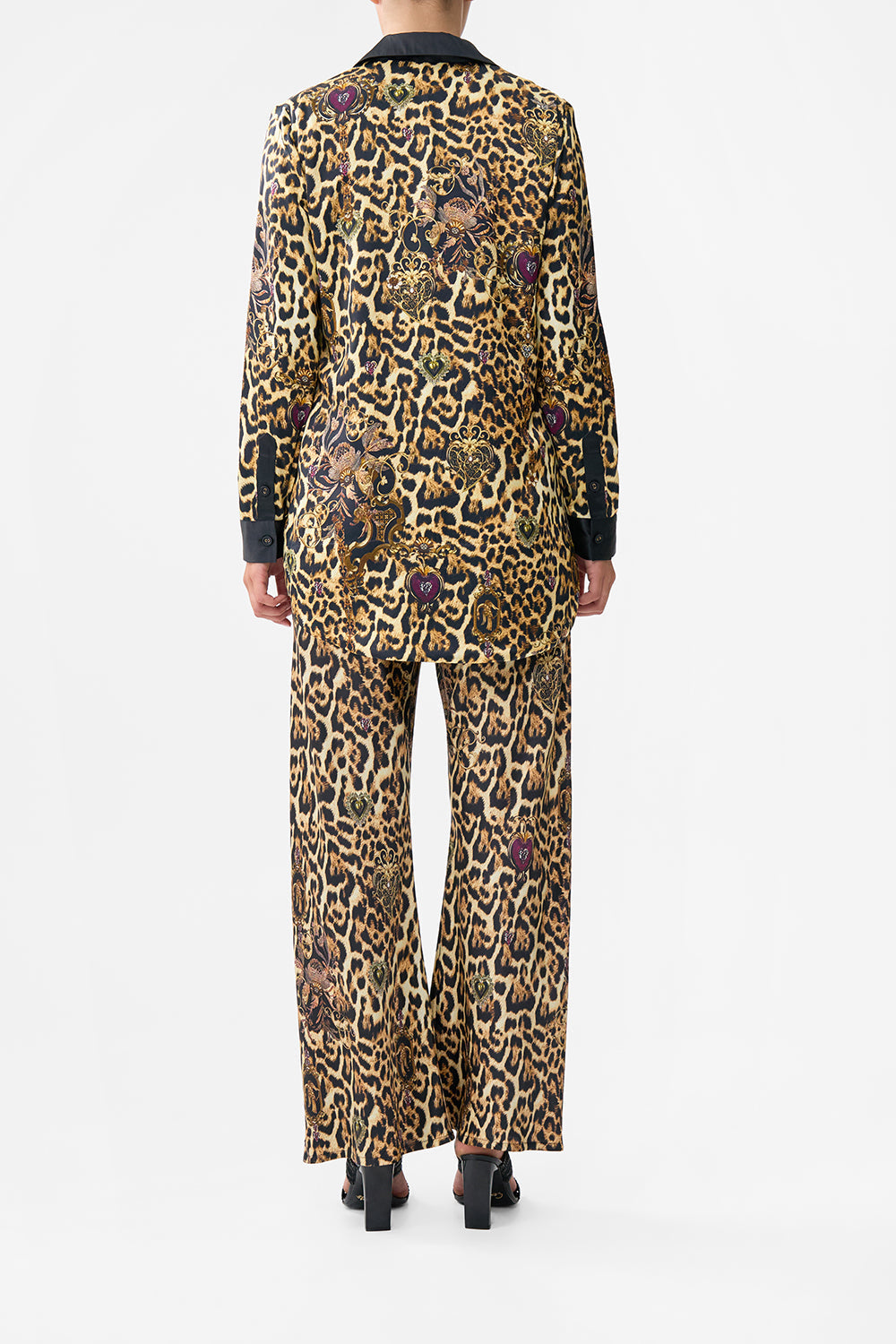 The CAMILLA DOUBLE BREASTED SOFT JACKET SAINTS AND SISTERS in our  print.