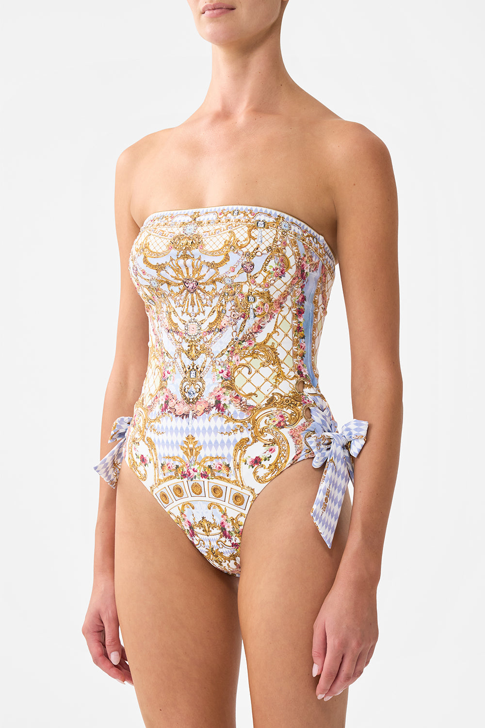 STRAPLESS EYELET TIE ONE PIECE THRONE GAMES