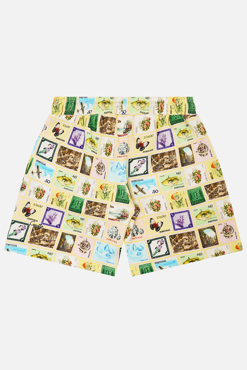 The CAMILLA BOYS TRACK SHORT 4-10 WITH LOVE FROM LISBON in our  print.