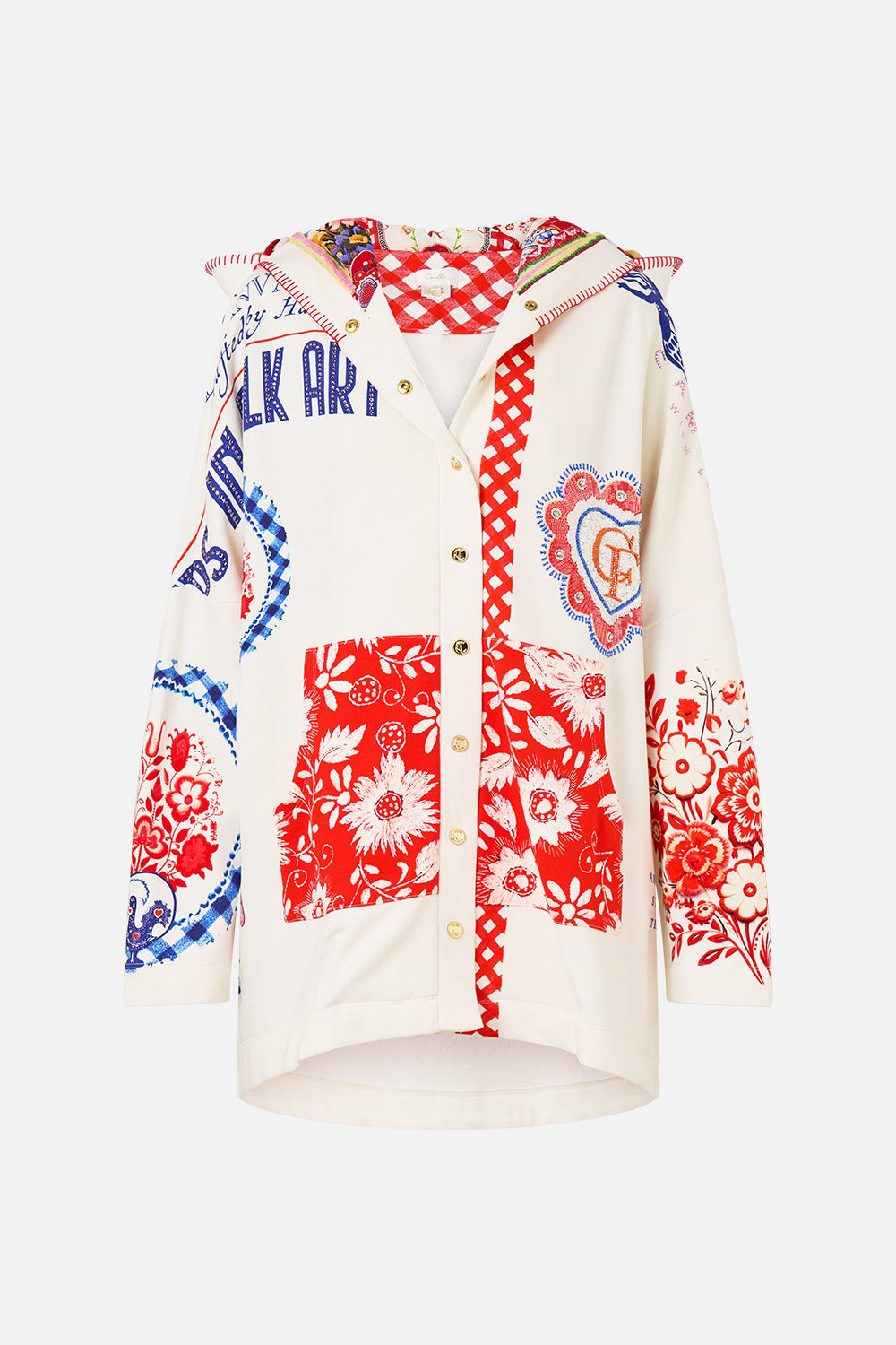 HOODIE JACKET WITH POCKETS FAITH, LUCK & JUSTICE