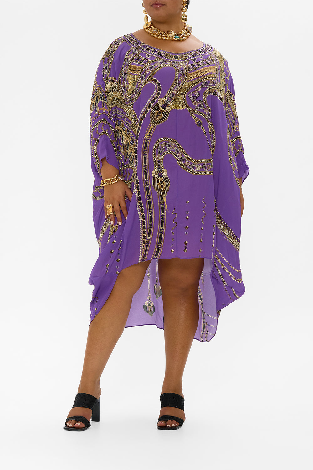 SCOOP BACK HEM DRESS LUXORLAND LADY