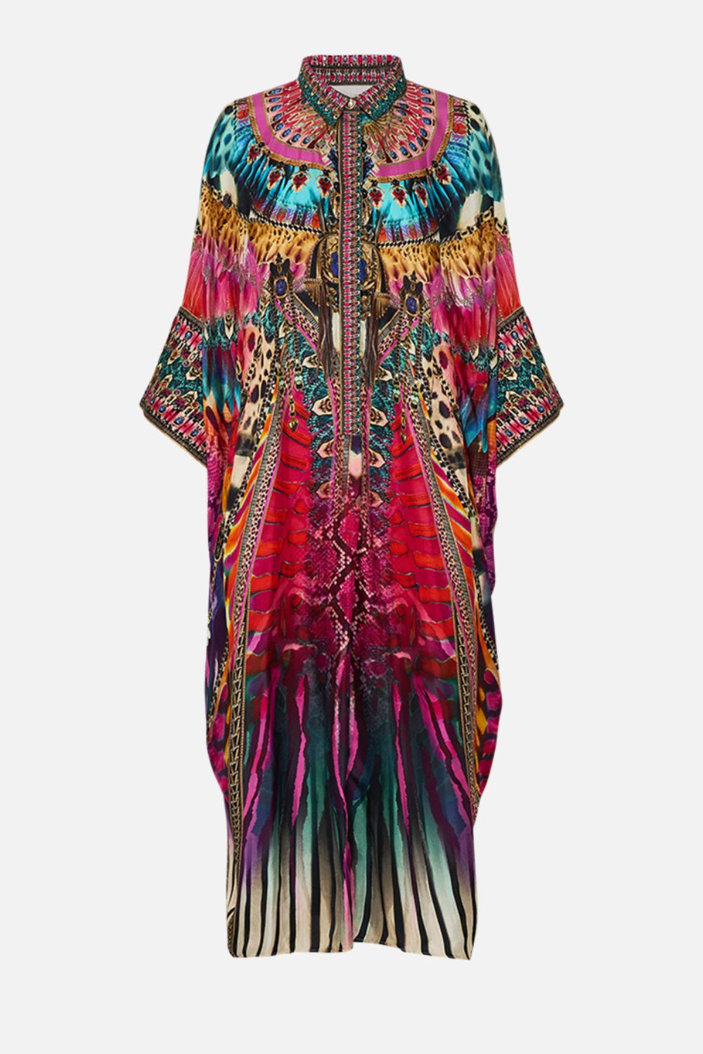CAMILLA Batwing Kaftan in Sahara Supernatural Print. 