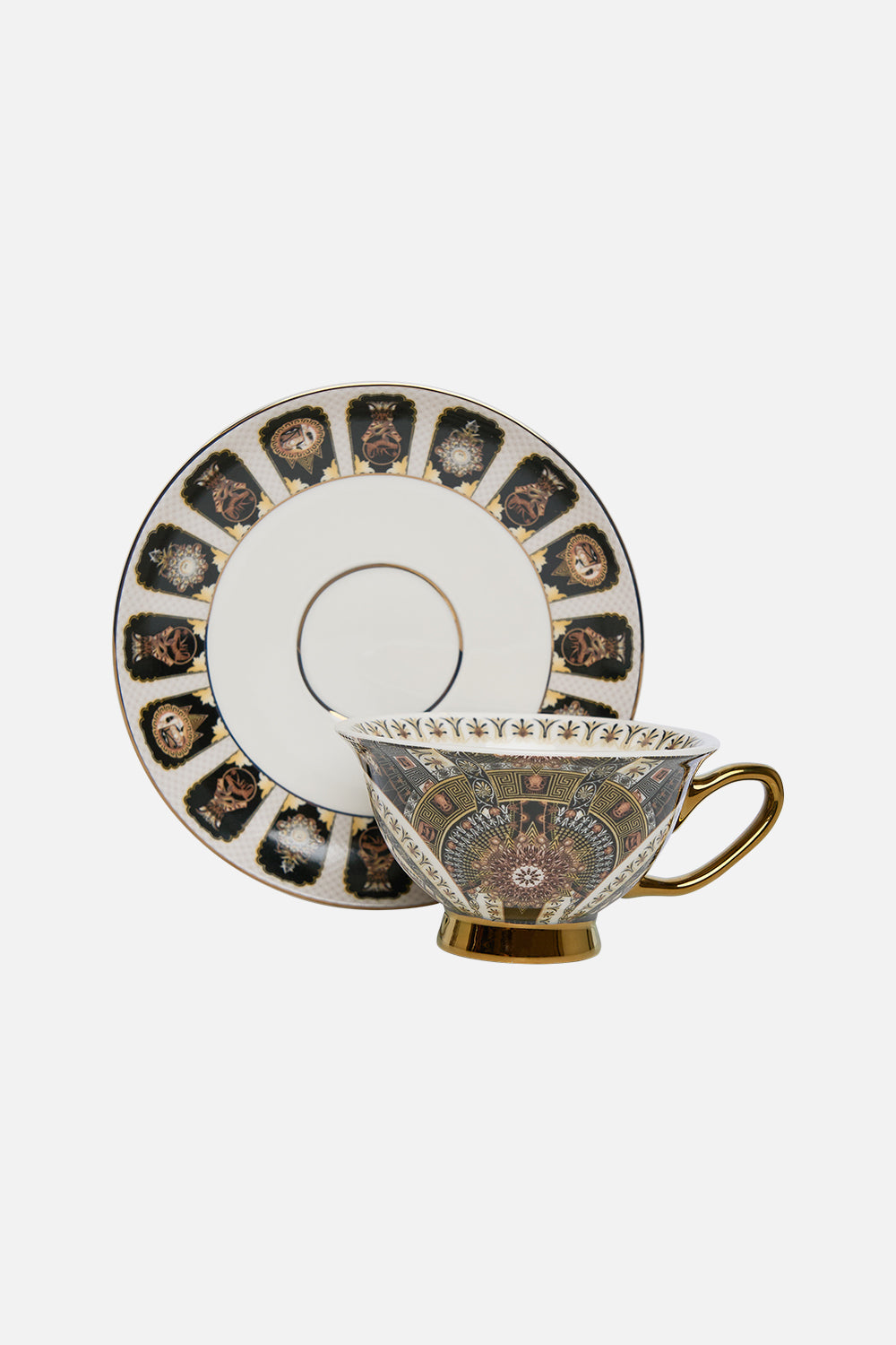 The CAMILLA TEA CUP AND SAUCER SET TEMPLES OF DENDARA in our  print.