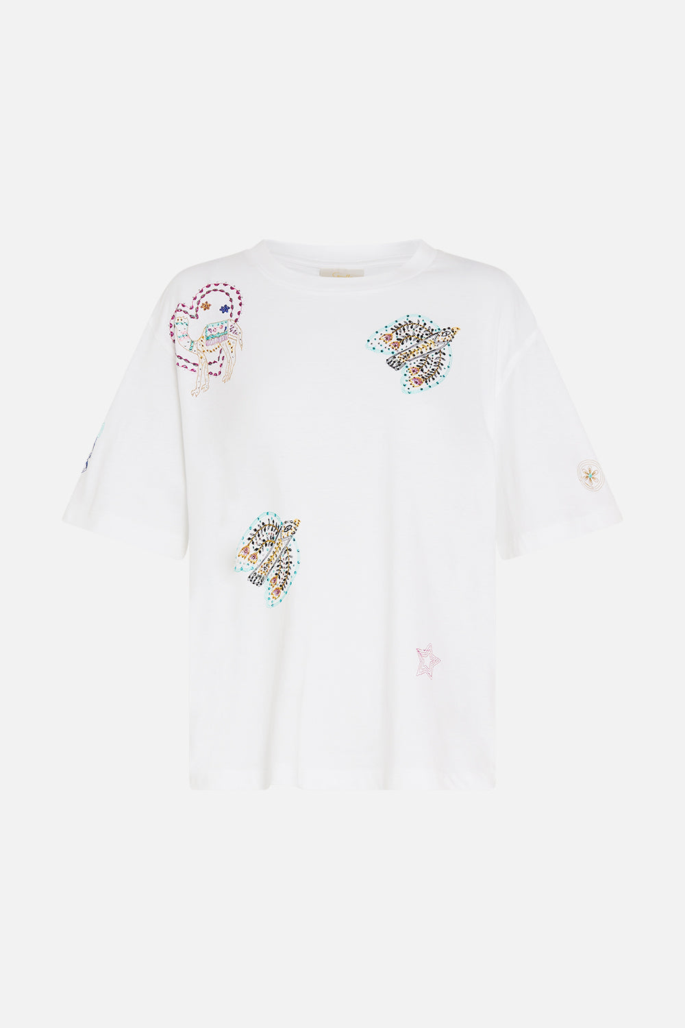 The CAMILLA CLASSIC TEE LIVING IN COLOUR in our  print.