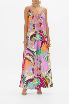 CAMILLA V Neck Cami in Giza Goddess print.