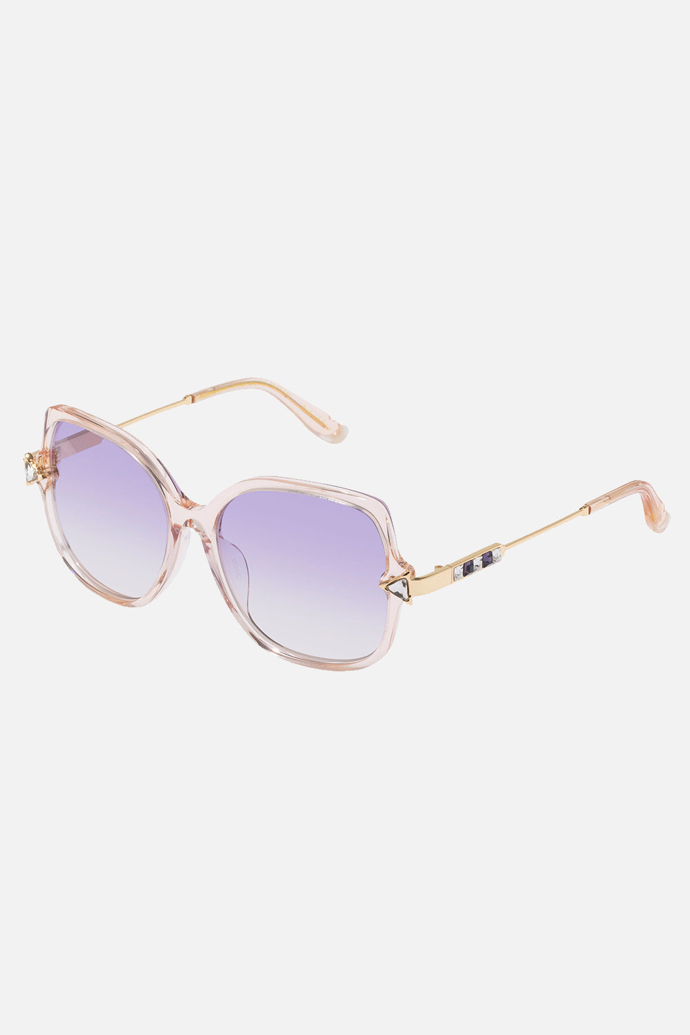 The CAMILLA ALEXANDRIA AFFAIR SUNGLASSES LILAC MARBLE in our LILAC MARBLE print.