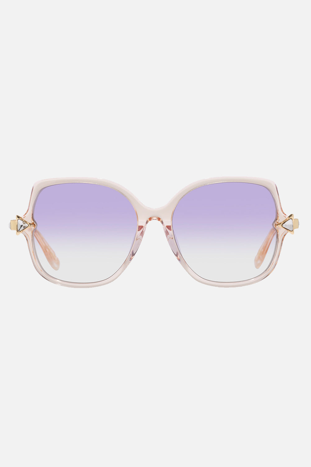 The CAMILLA ALEXANDRIA AFFAIR SUNGLASSES LILAC MARBLE in our  print.