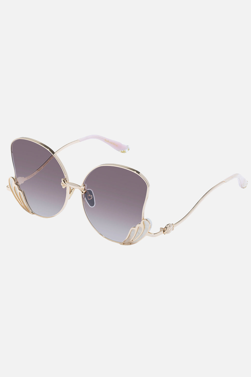 The CAMILLA GODDESS ENERGY SUNGLASSES IVORY MARBLE in our IVORY MARBLE print.