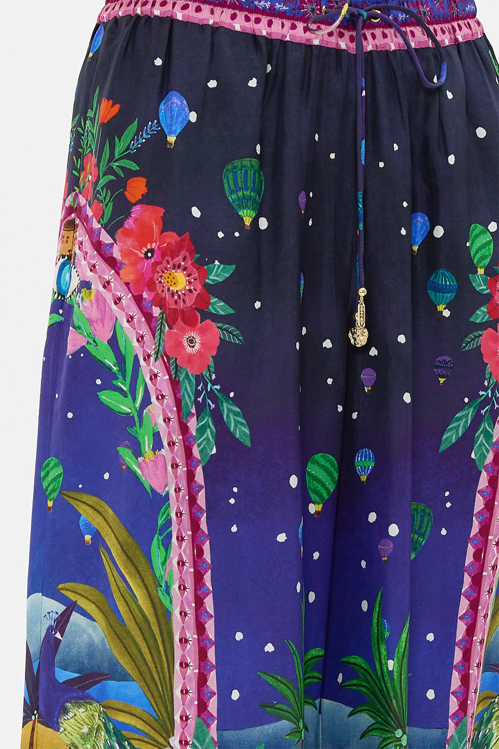 CAMILLA Straight Leg Pant in Midnight Muses print. 