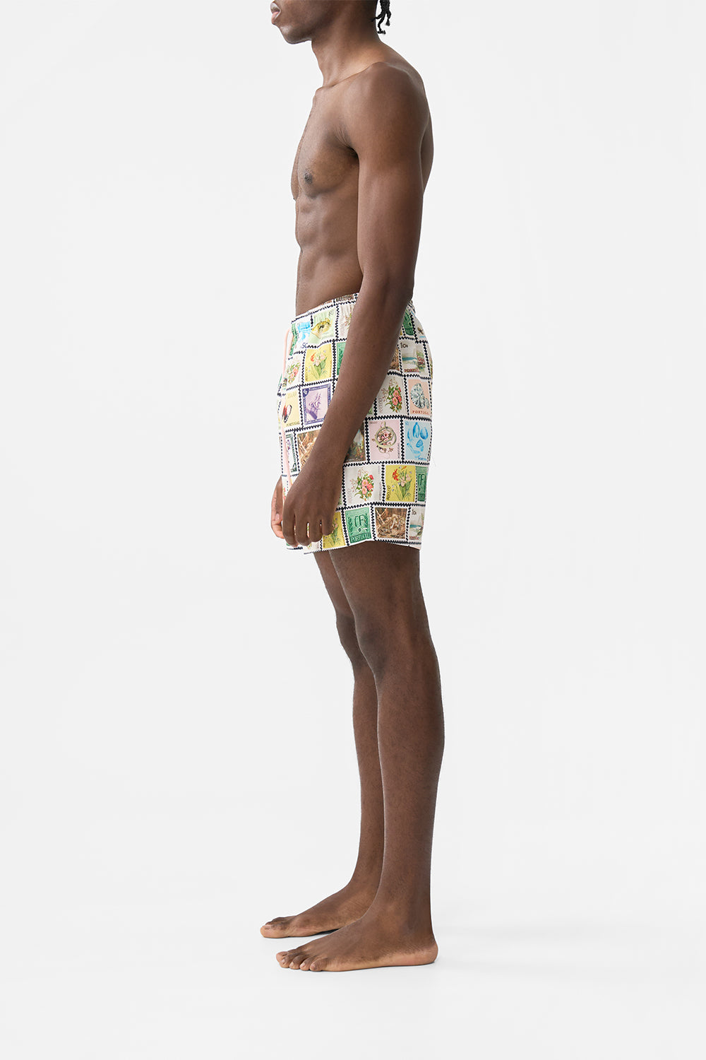 The CAMILLA MID LENGTH BOARDSHORT MY PORTO PEN PAL in our  print.