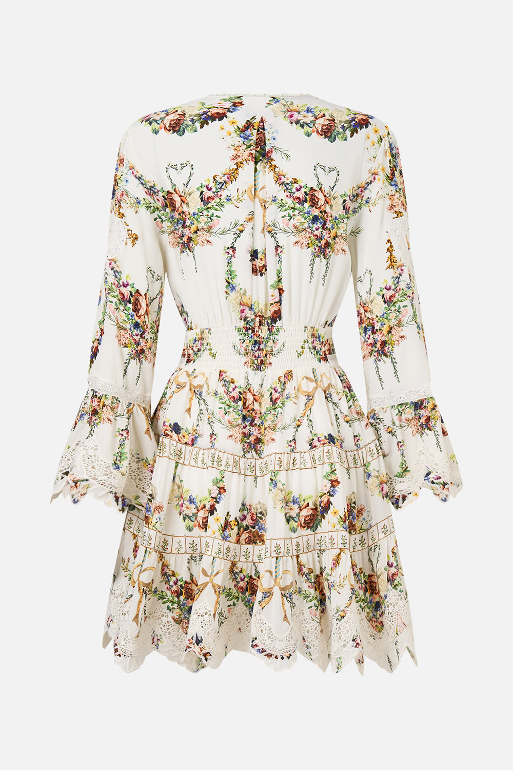 The CAMILLA Tiered Dress With Ruffle Frill Sleeves in our Dressing Room Drama print.