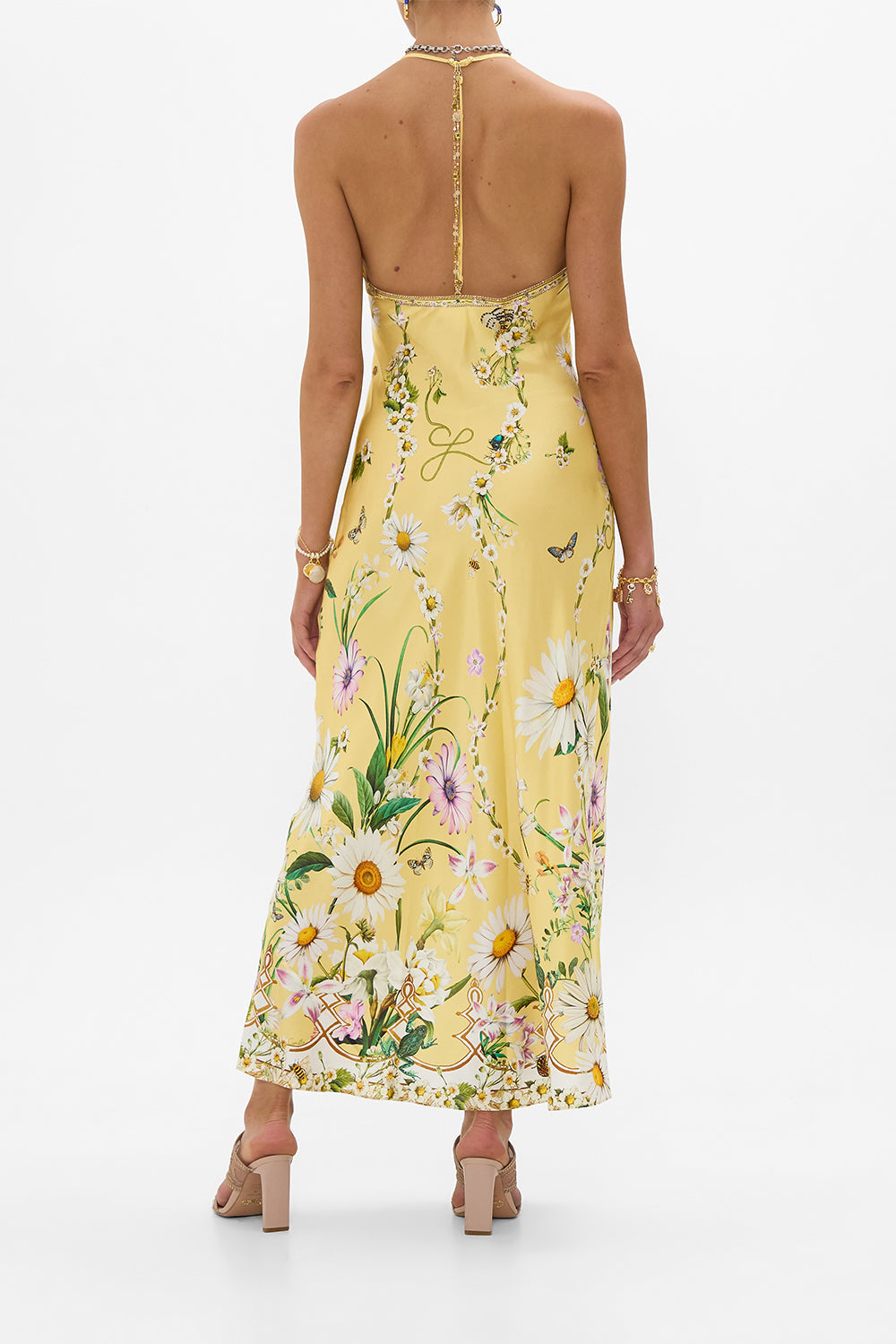 The CAMILLA Chain Detail Slip Dress in our Daisy Chains print.