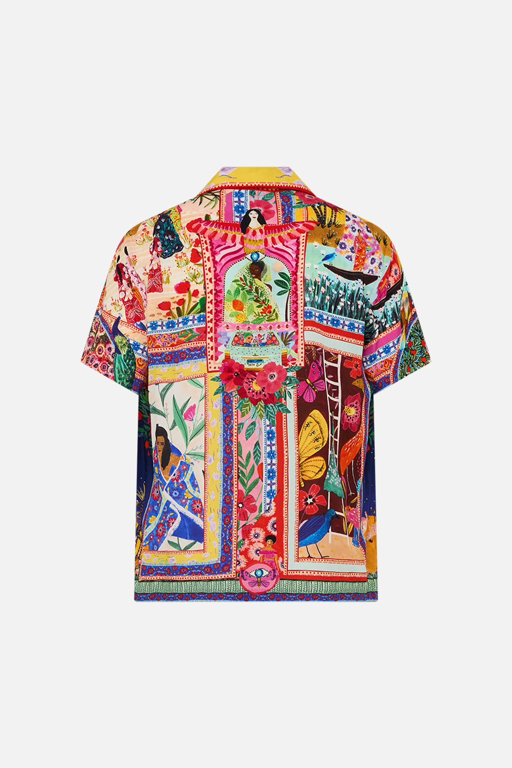 Hotel Franks By CAMILLA Short Sleeve Camp Collared Shirt in Roeqiyas Realm print. 