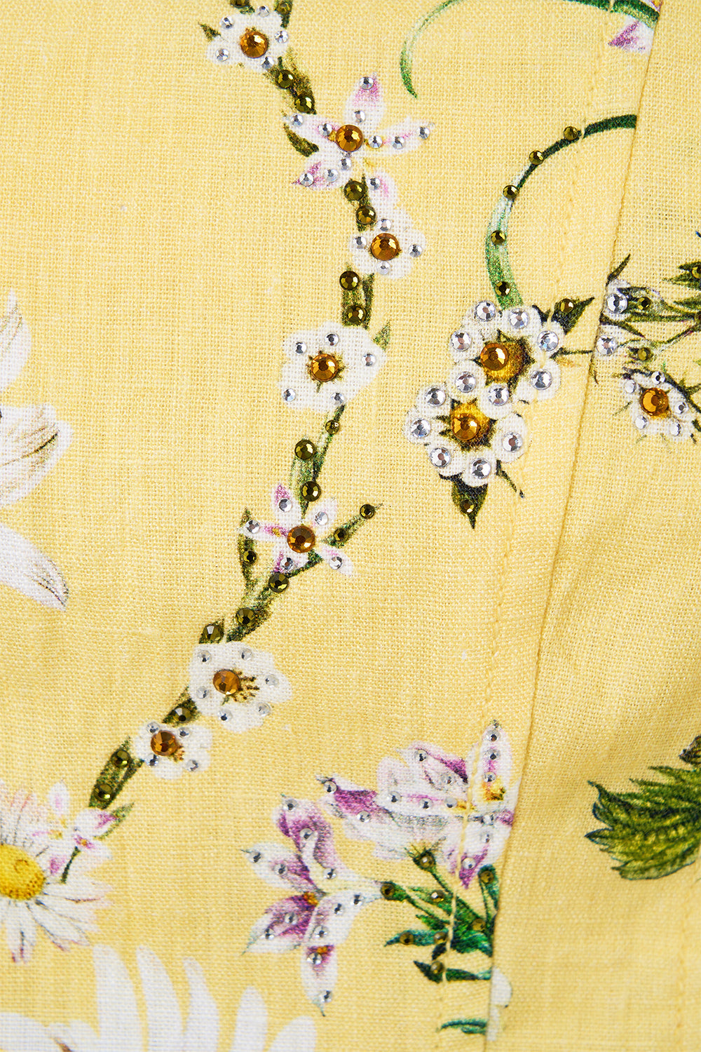 The CAMILLA Corset Crop Top in our Daisy Chains print.