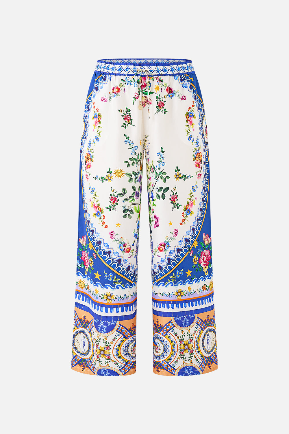 The CAMILLA STRAIGHT LEG PANT TILES DARLS in our  print.