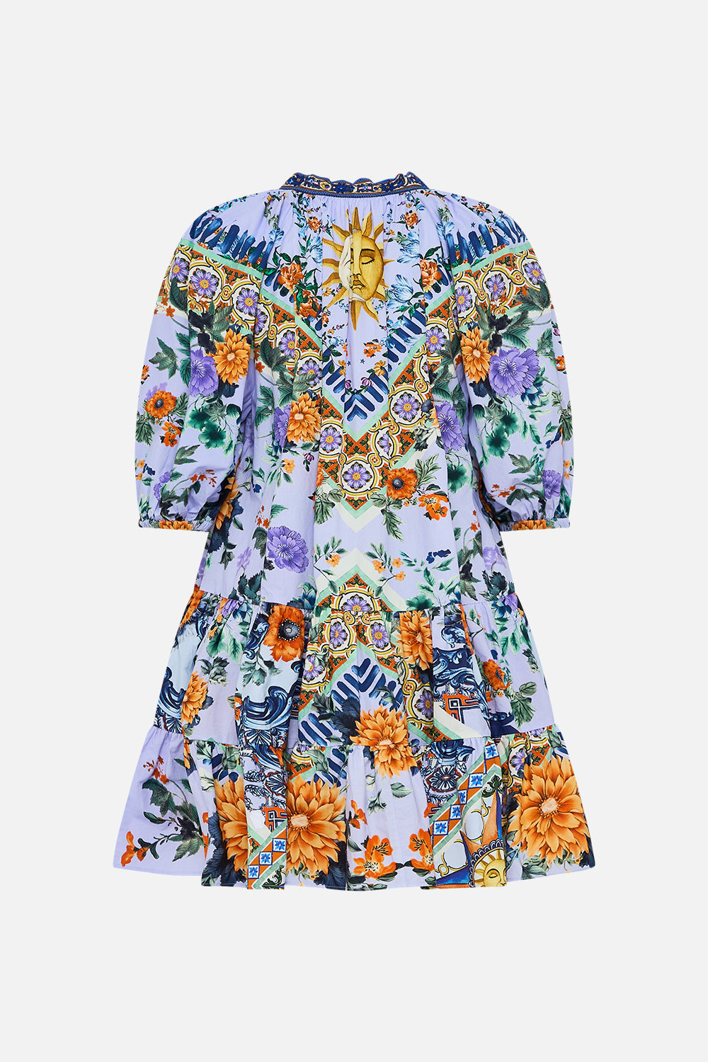 The CAMILLA Puff Sleeve Shirt Dress in our Luscious In Lisbon print.