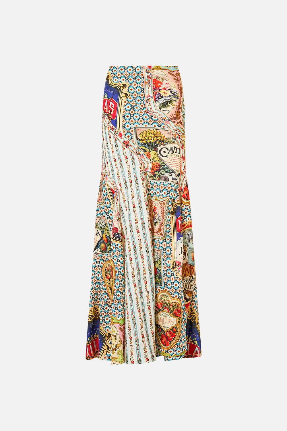 The CAMILLA Mermaid Maxi Skirt in our Soap Opera print.