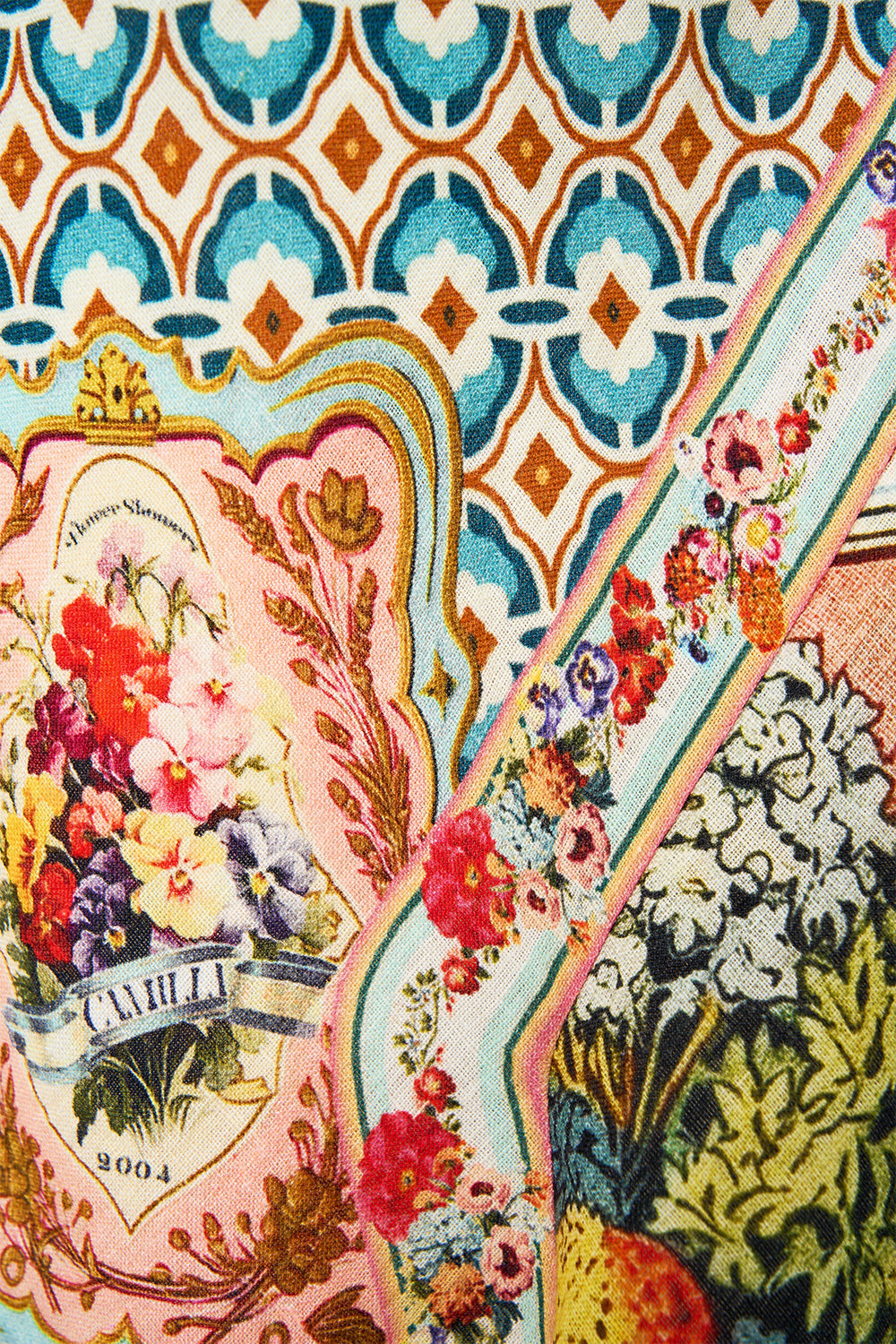 The CAMILLA MERMAID MAXI SKIRT SOAP OPERA in our  print.