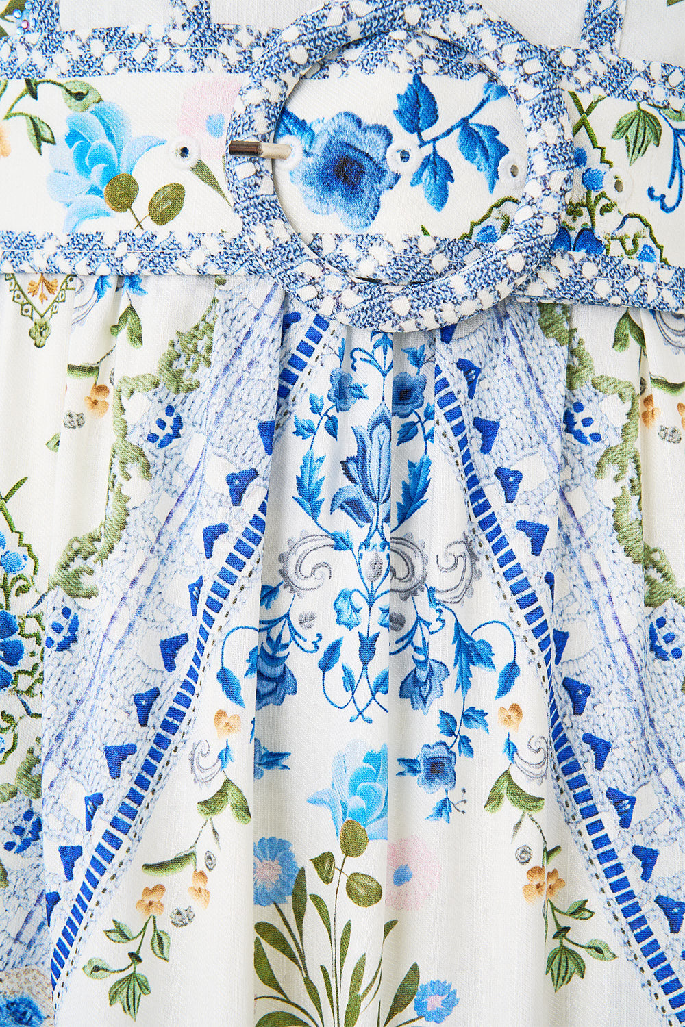 The CAMILLA PUFF SLEEVE CORSET DRESS MY HOMESPUN HEART in our  print.