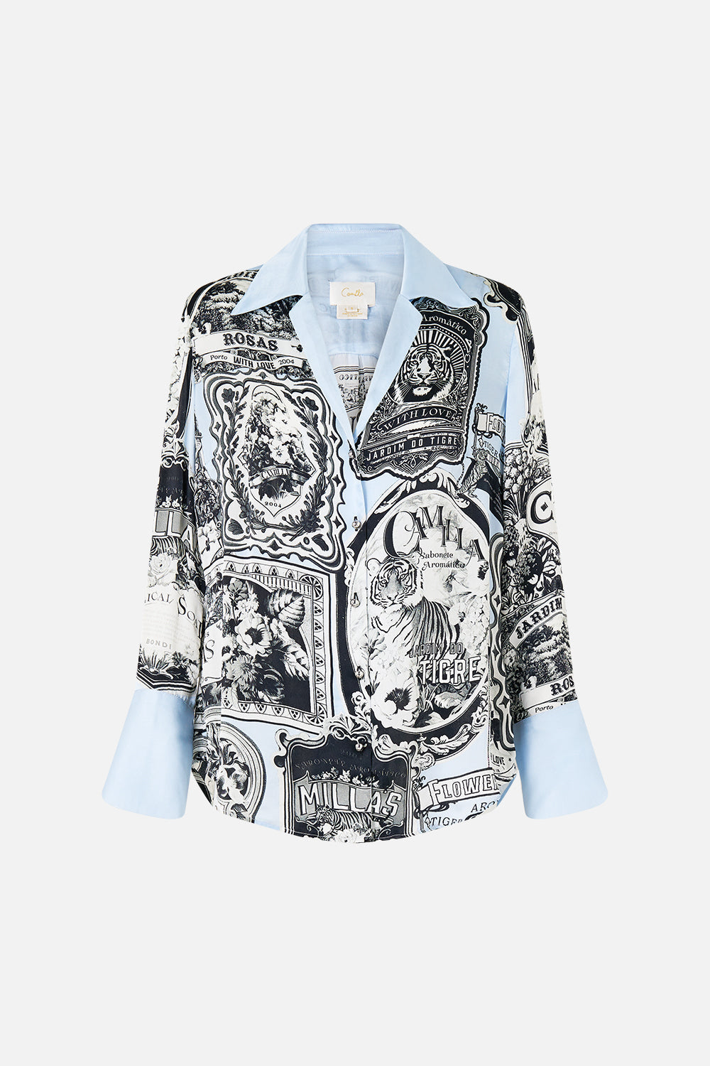 The CAMILLA Pyjama Shirt in our Perfumed In Porto print.