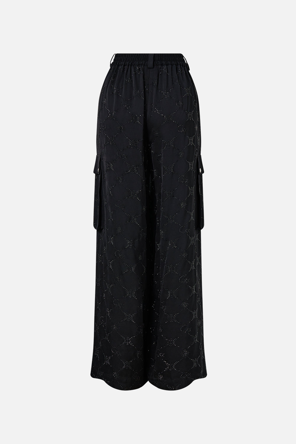 The CAMILLA Wide Leg Utility Pants in our Solid Black print.