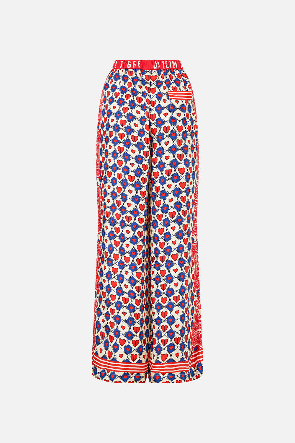 The CAMILLA Button Front Lounge Pant in our Rinse & Roar print.