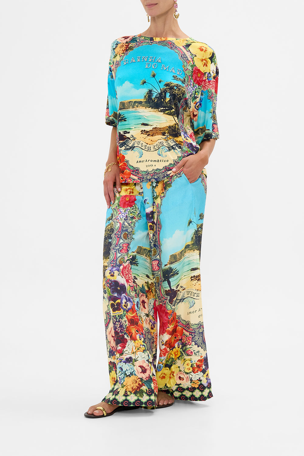 The CAMILLA Straight Leg Pant in our Bathing Bombshell print.