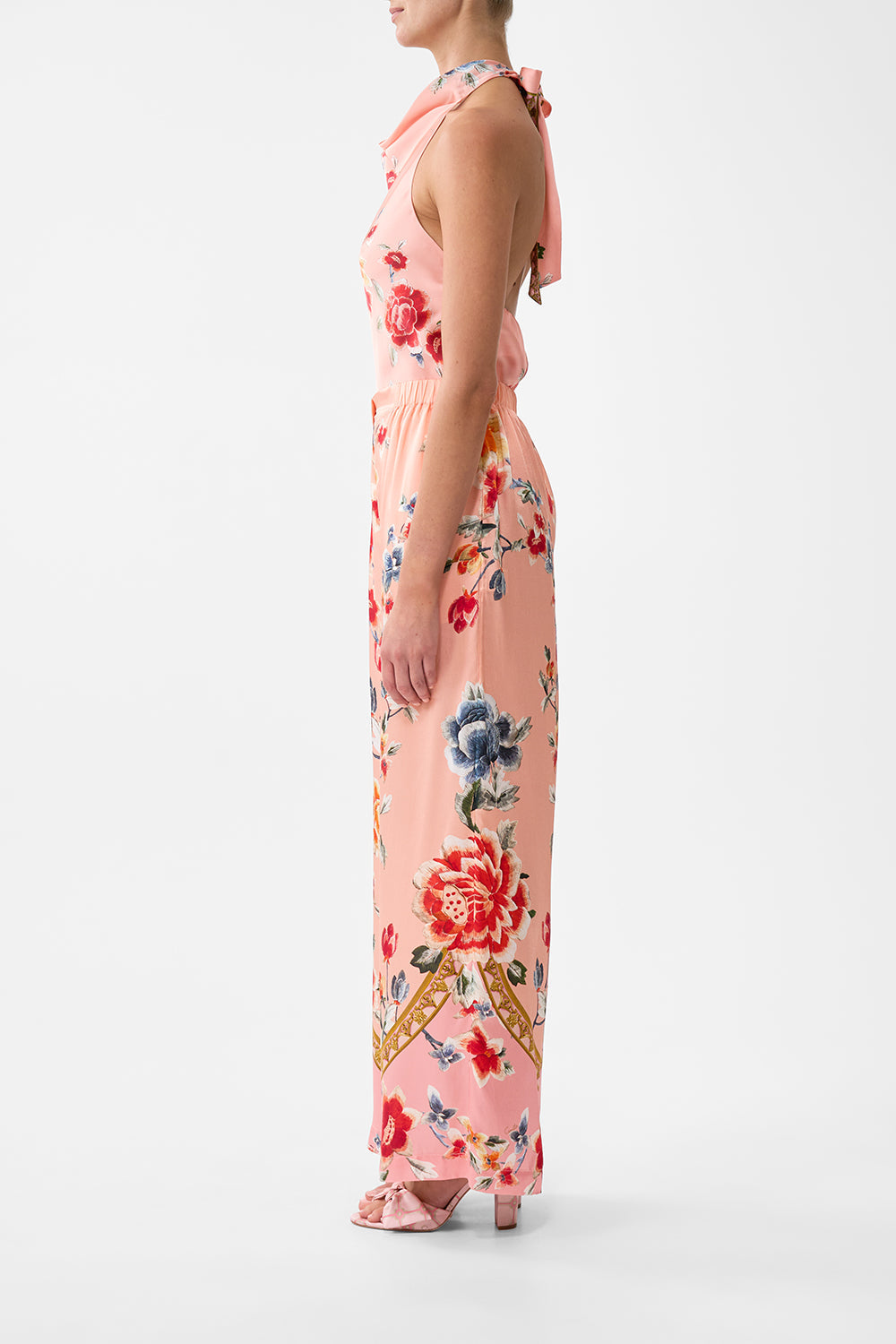 The CAMILLA BUTTON FRONT LOUNGE PANT MAJESTIC MILLA in our  print.