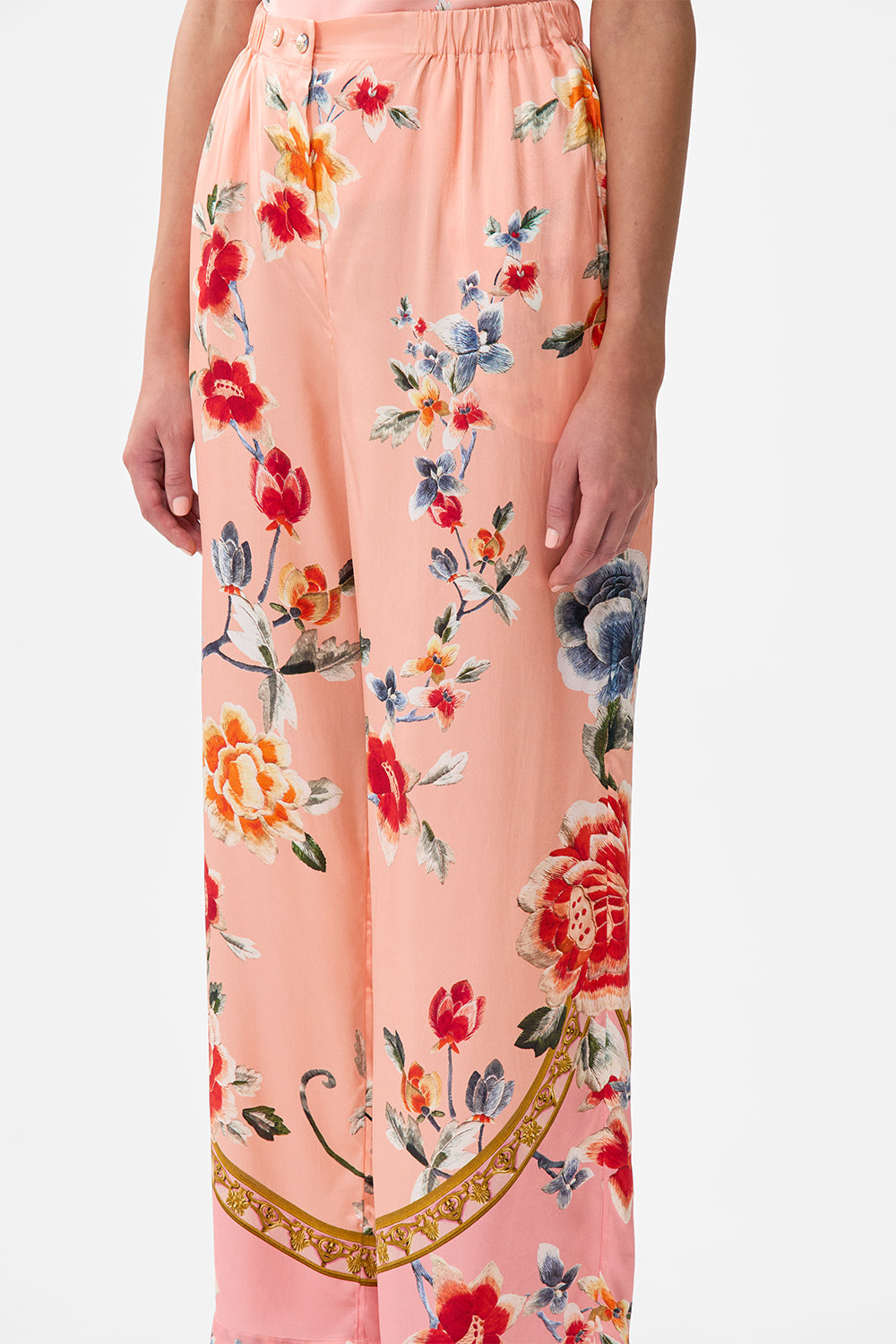 The CAMILLA BUTTON FRONT LOUNGE PANT MAJESTIC MILLA in our  print.