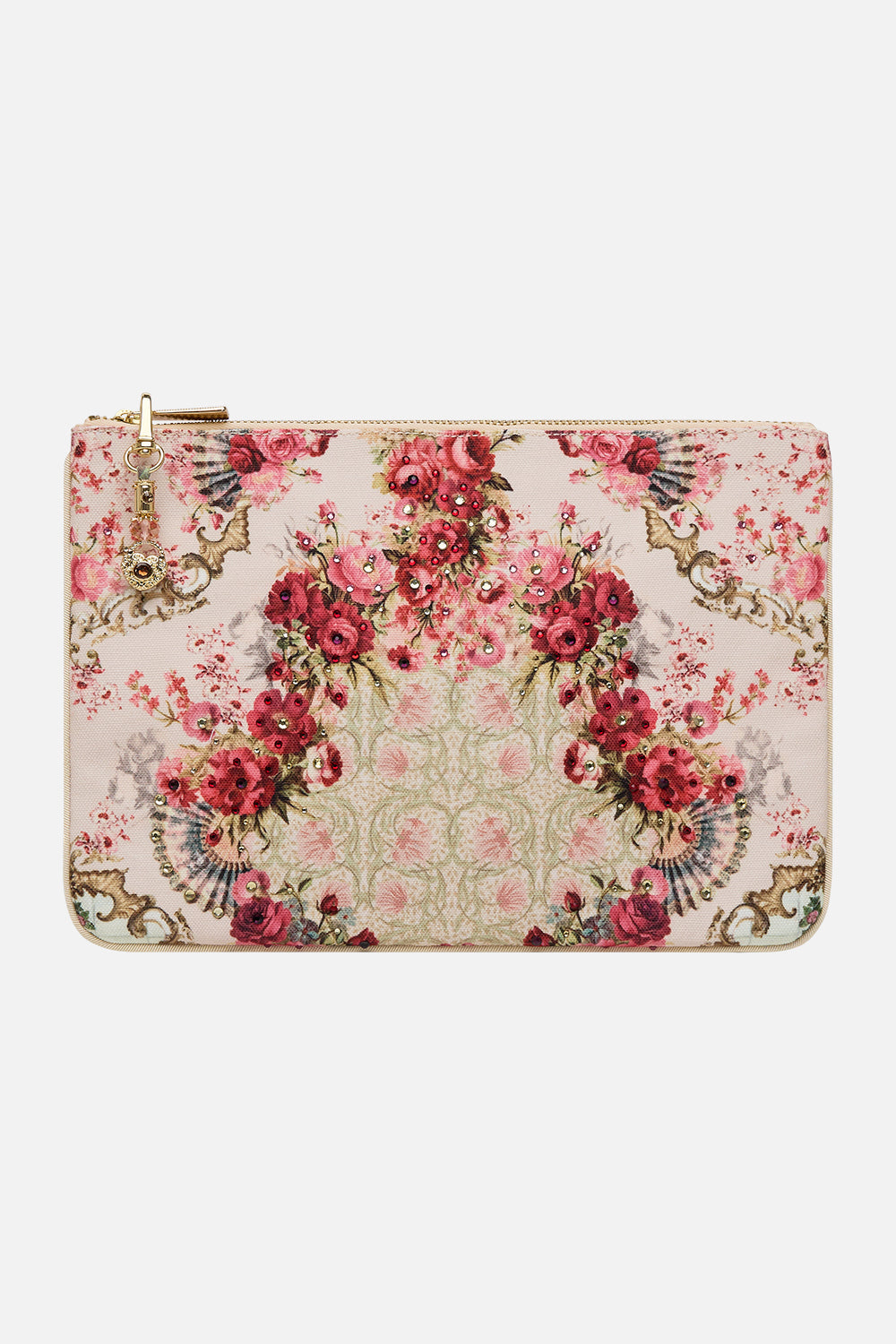 The CAMILLA SMALL CANVAS CLUTCH MEET ME AT THE MAJESTIC in our MEET ME AT THE MAJESTIC print.