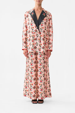 The CAMILLA Double Breasted Soft Jacket in our Pink Porto print.