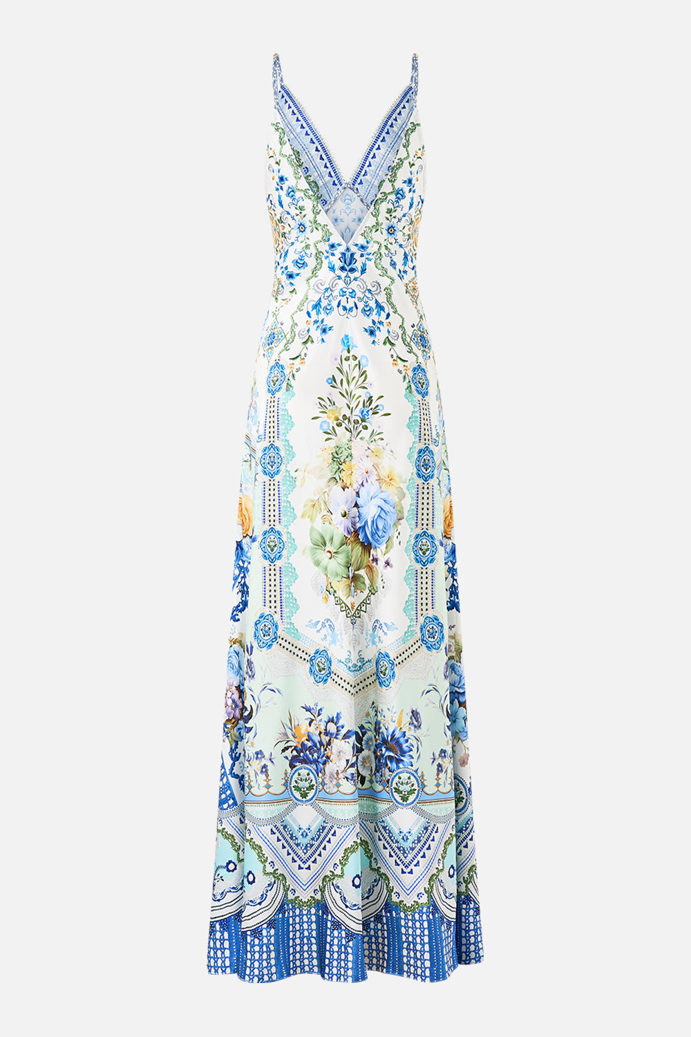 V NECK FULL LENGTH BIAS SLIP DRESS MY HOMESPUN HEART