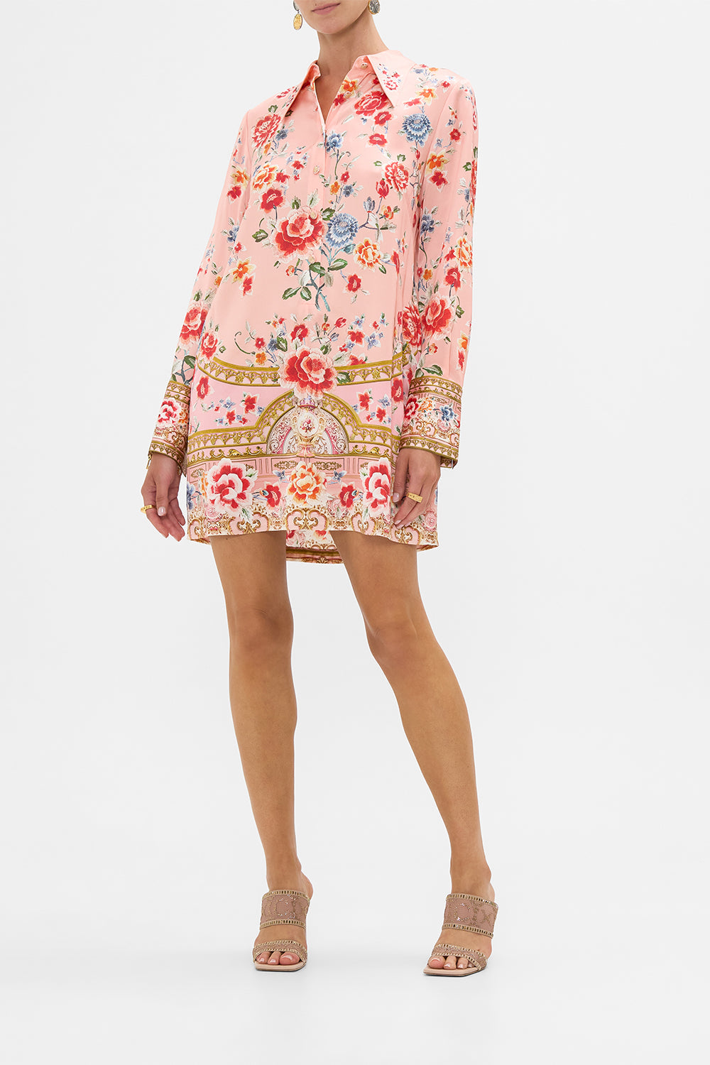 The CAMILLA Mini Shirt Dress in our Majestic Milla print.