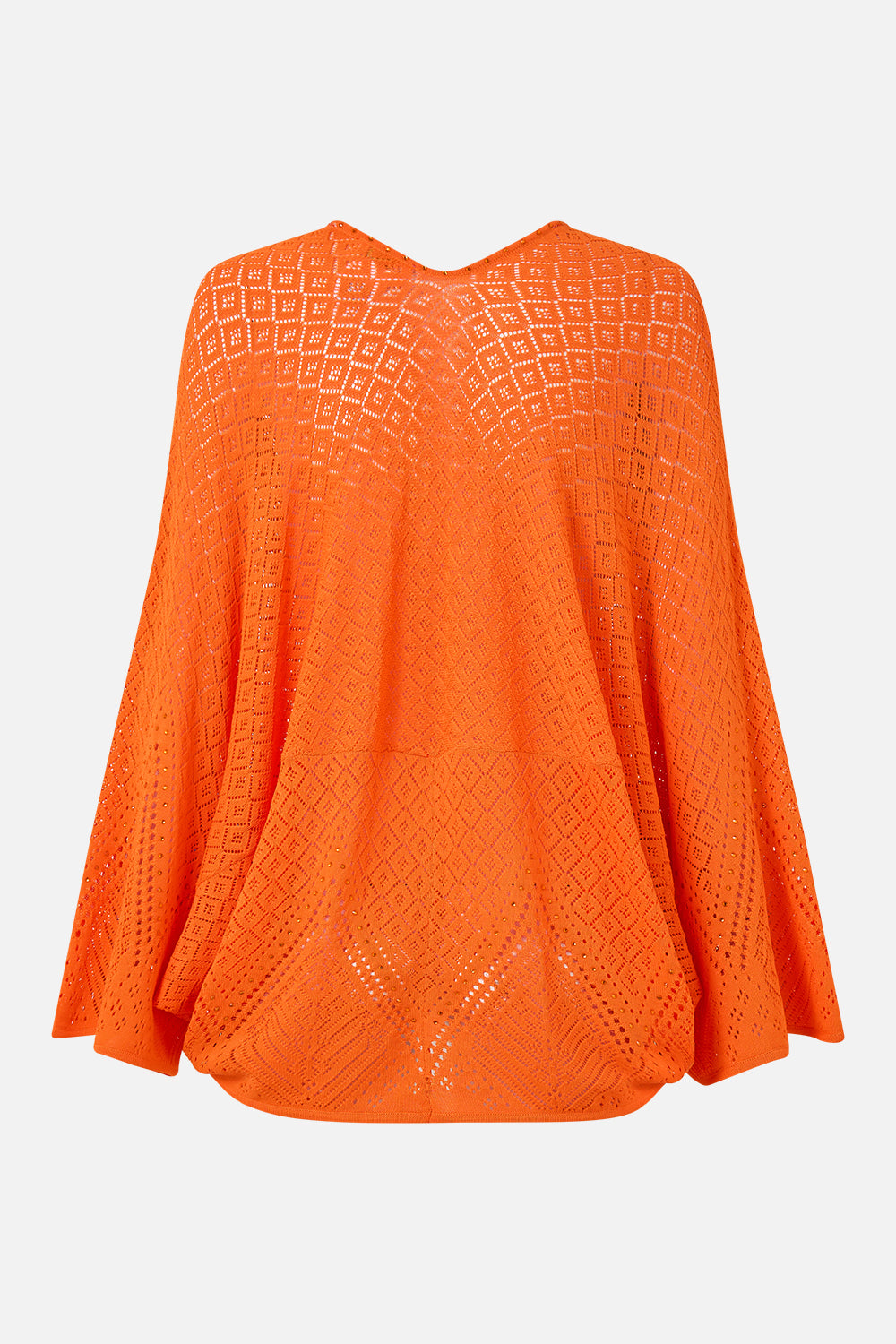 The CAMILLA RELAXED V NECK KNIT TOP BASKED IN BAROQUE in our  print.