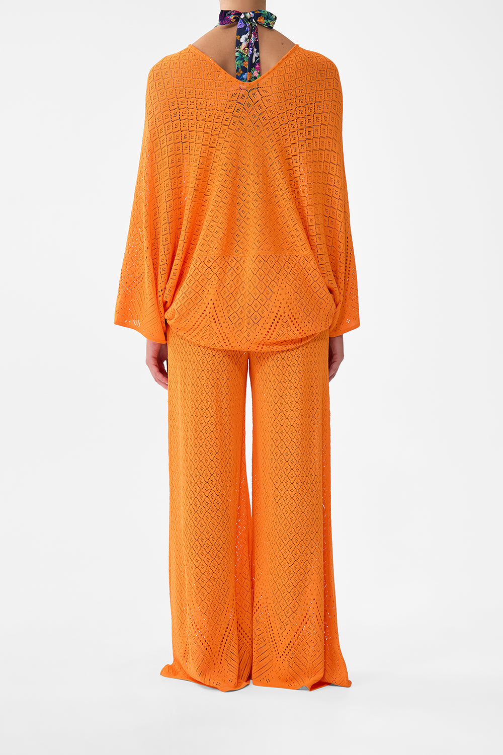 The CAMILLA Wide Flare Knit Pant in our Basked In Baroque print.