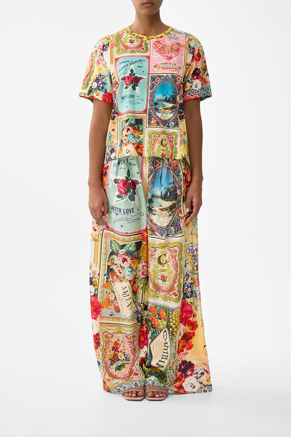 The CAMILLA Classic Tee - Multi in our Soap Opera print.