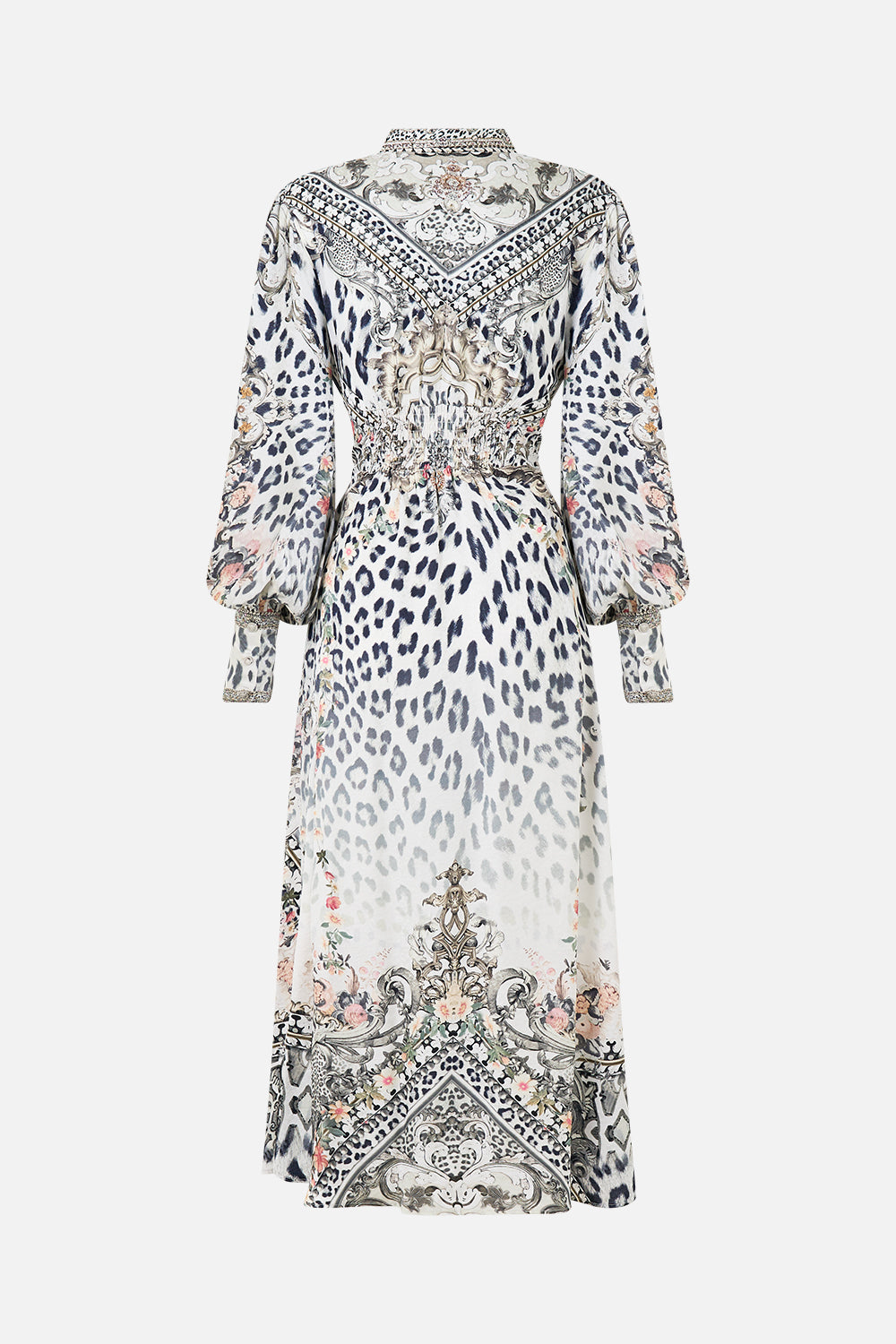 The CAMILLA Waist Tie Shirt Dress in our Marble Heaven print.