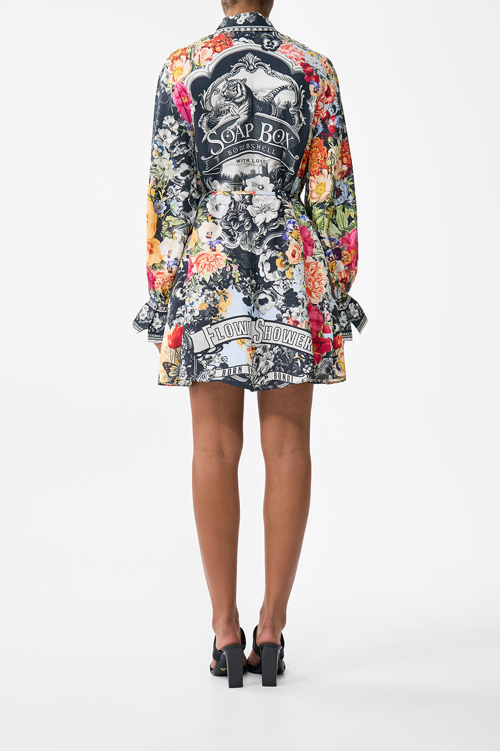 The CAMILLA Shift Shirt Dress in our Flower Showers print.
