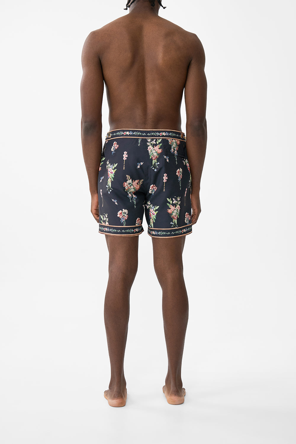The CAMILLA Mid Length Boardshort With Fixed Waist in our Noble Endeavours print.