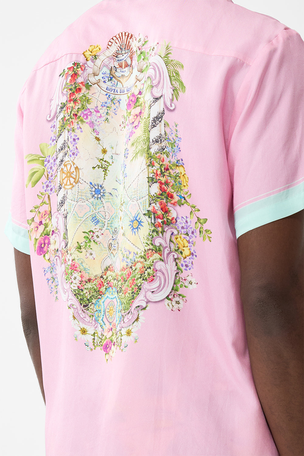 The CAMILLA Short Sleeve Camp Collared Shirt in our Just Coasting print.