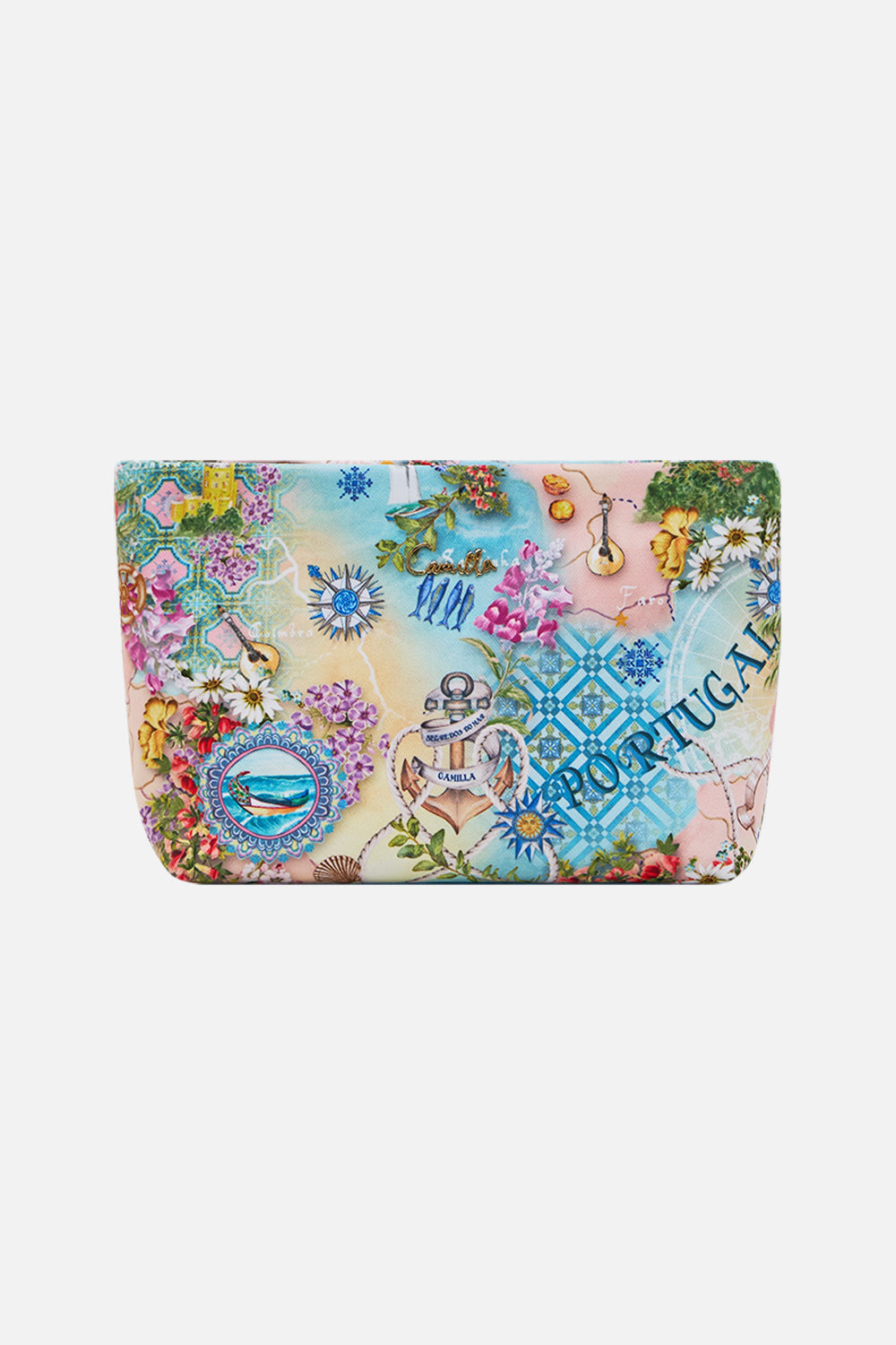 The CAMILLA Small Makeup Clutch in our Just Coasting print.