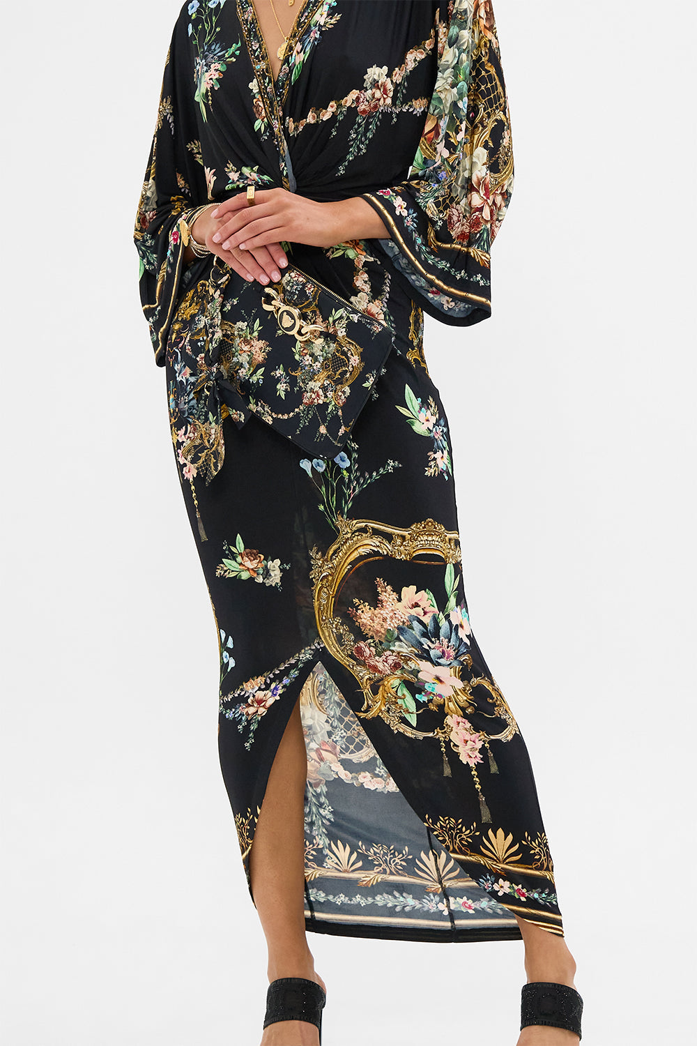 The CAMILLA BRAIDED STRAP CLUTCH NOBLE ENDEAVOURS in our  print.